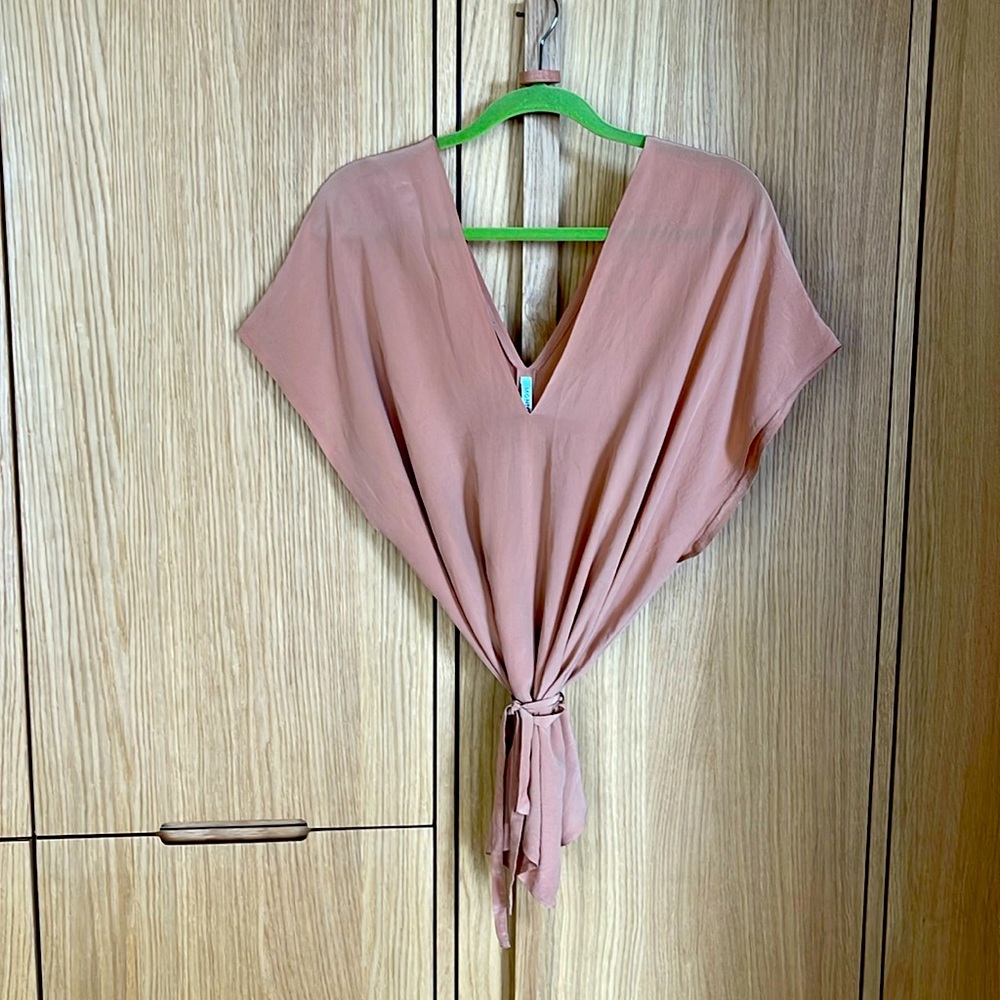 Monique Vanheist Silk Wrap Top